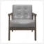 Confortable fauteuil d'appoint Mid-Century moderne avec coussin capitonné et structure robuste-1145194985