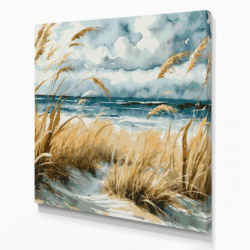 Art nautique gris sur toile, H 8 po x l 8 po