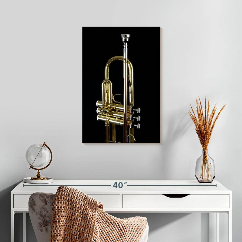 Abarca Old Brass Trumpet, 24" H x 16" W