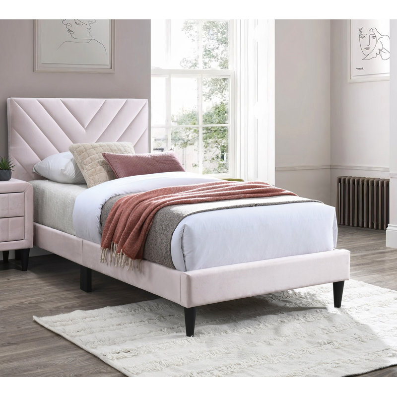 Mobilier de chambre à coucher 1pc, Lit double, Rose clair