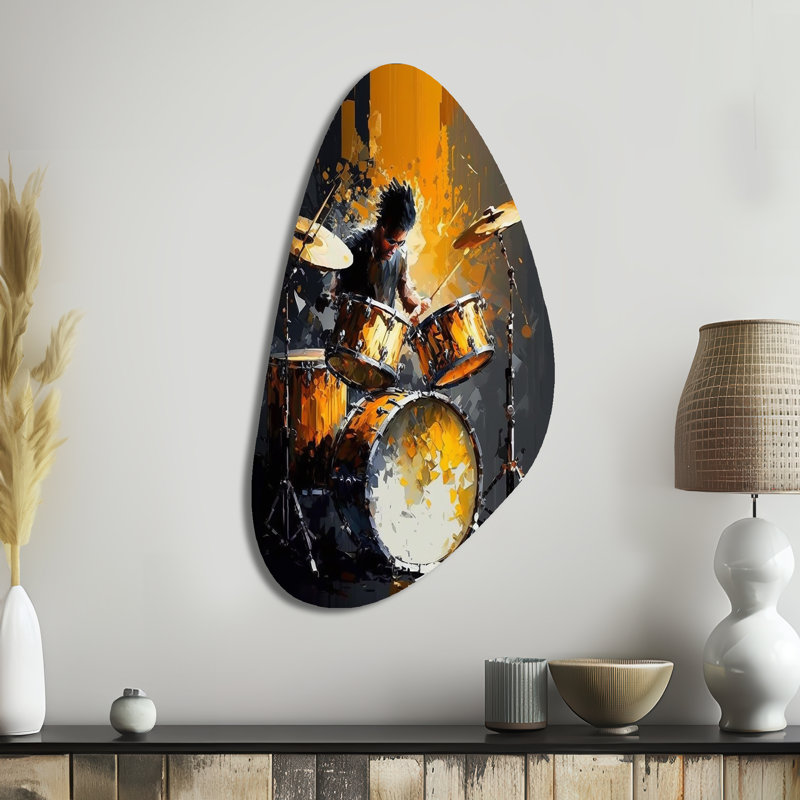 Décoration murale musique en forme de musique, H 39 po x l 21 po