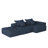 Modern Oversized Modular Sectional Sofa with Ottoman, Sparkling Chenille Fabric Soft Cushion Sofa, 4-Piece DIY Combination Tufted Sofa with 4 Pillows-401234187