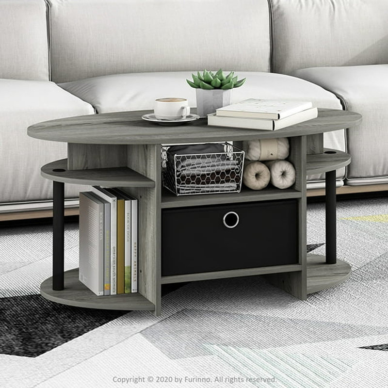 Lansing Coffee Table, French Oak Gray, French Oak Gray/Black