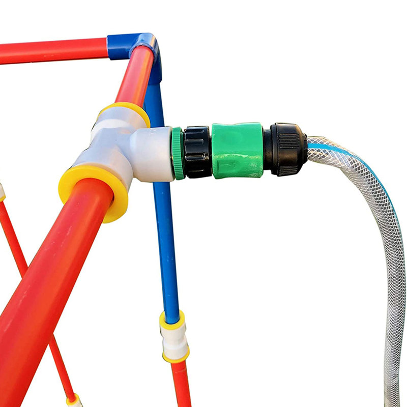 Medium Sprinklers Set with Poles and Hose - Outdoor Construction Fun for Kids with Water Sprinklers