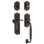 Nostalgic Warehouse Egg & Dart Plate F Grip Handleset with Single Cylinder Deadbolt and Manor Lever