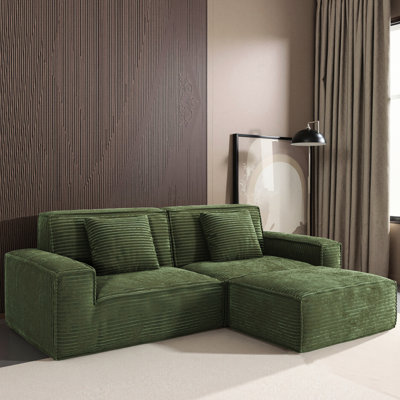 106.3In In , Large Striped Microfiber, Modern Style, Full Sponge, 3 Seats, Straight With Foot Pedal, Deep Seat For Bedroom Comfort Vacuum Compressed - , Stripes, Design, Multi Functional