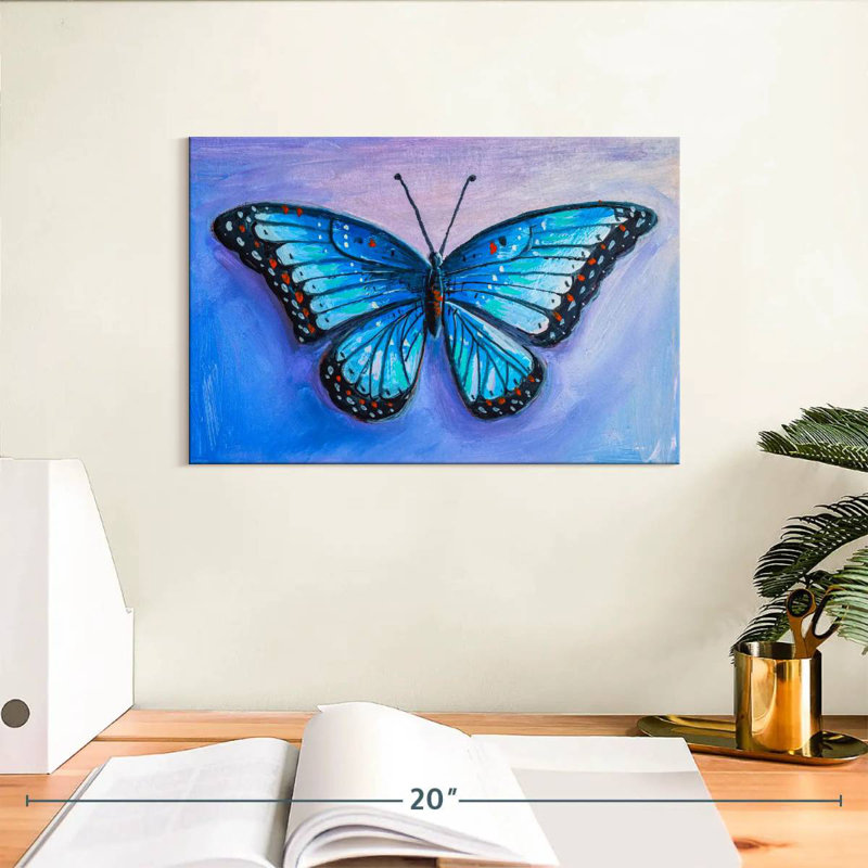Brampt Blue Butterfly, 8" H x 12" W
