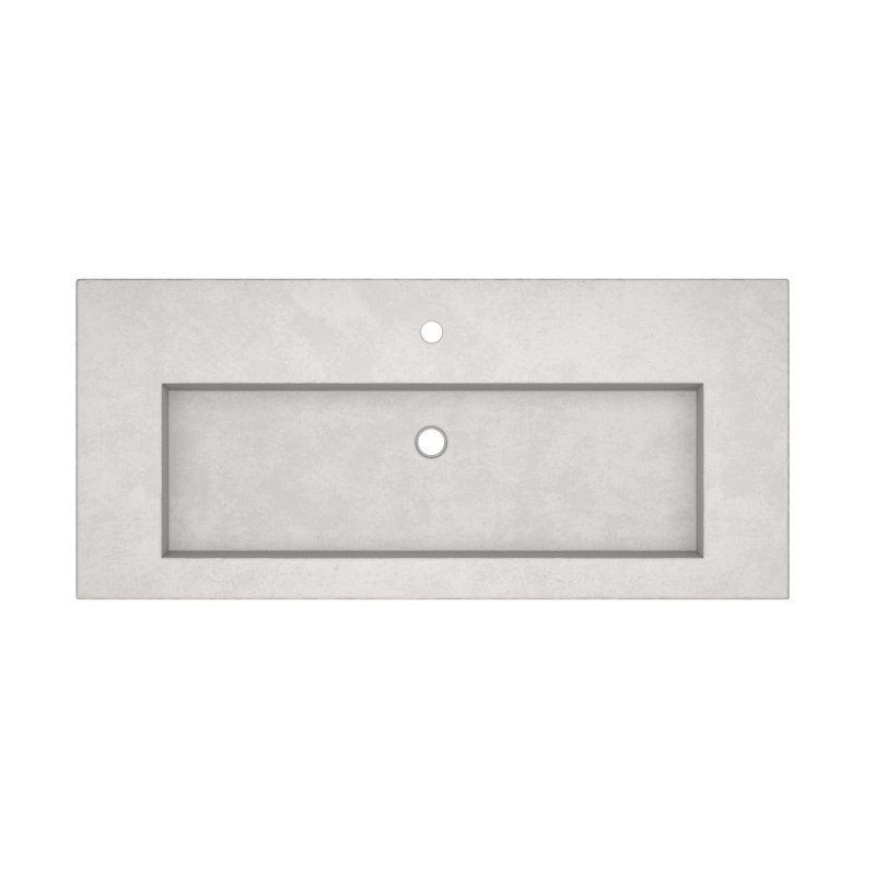 48" Capistrano Vanity Top With Integral Sink, Single, Ash 