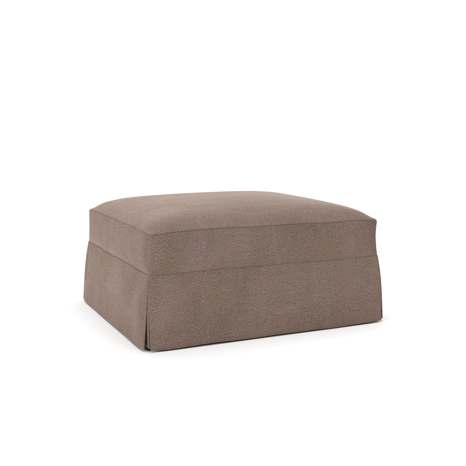 Lucia Upholstered Ottoman, Bella Cocoa Performance Velvet