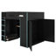 Lit mezzanine double en bois avec bureau, garde-robe et lumière DEL RVB-1679235576
