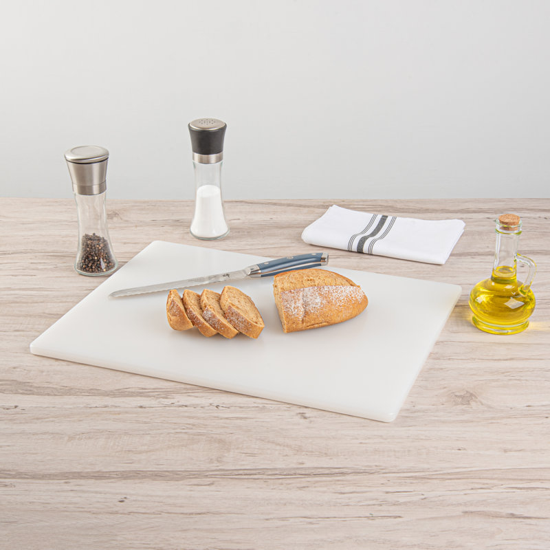 Planche à découper 20 x 15 pouces, 1 planche à découper à code de couleur - sans égratignure, lavable à la vaisselle, tapis de coupe en plastique blanc, antidérapant, pour produits laitiers
