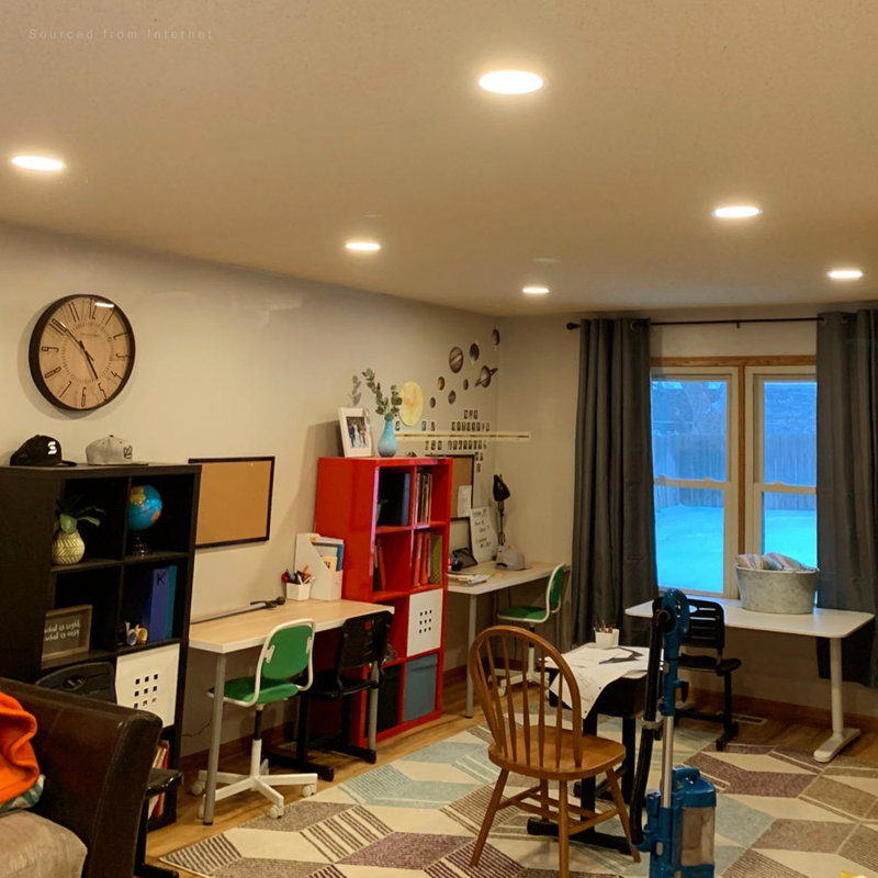 6'' 12 Watt Dimmable Air-Tight IC Rated LED Canless Recessed Lighting Kit