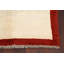 Tapis unique en laine noué à la main Gabbeh nouvel âge beige et rouge de 3 pi 2 po x 4 pi 7 po Messier
