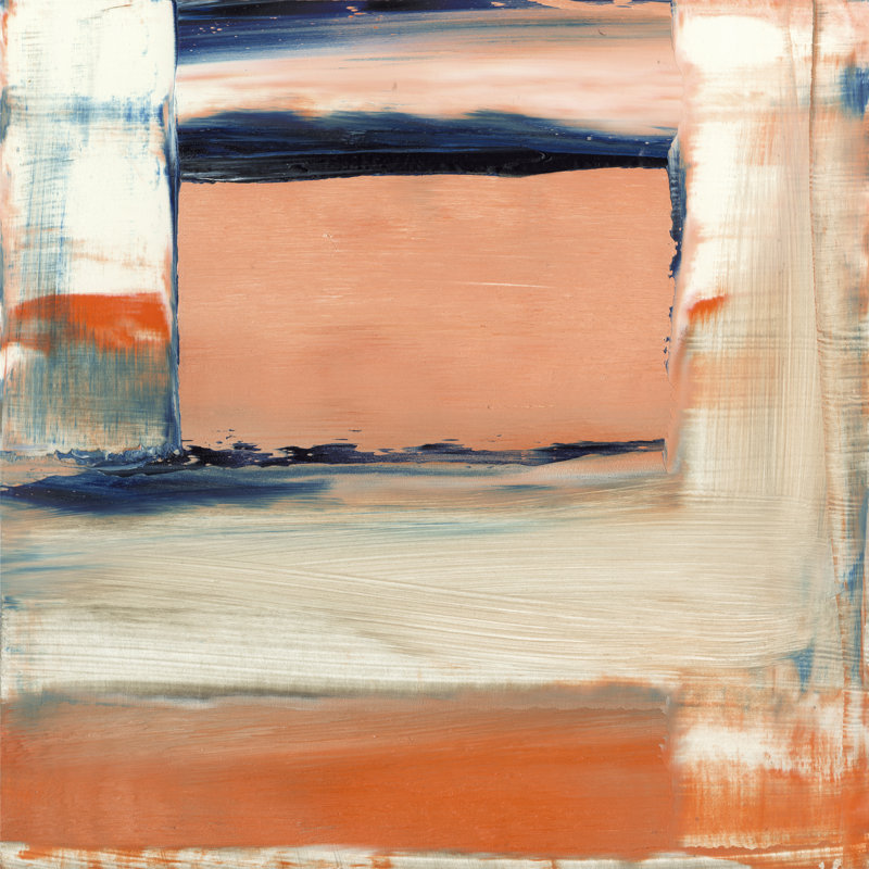 Orange And Blue II by Sharon Gordon - Wrapped Canvas Painting, 51cm H x 51cm W