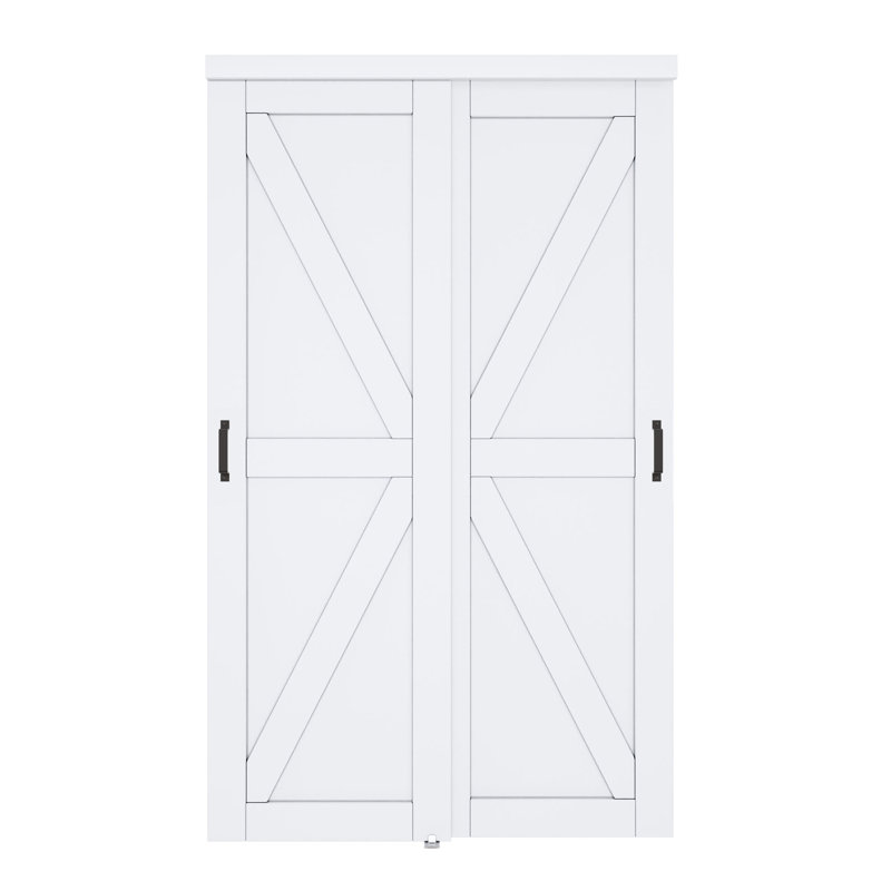 Portes coulissantes à panneau H 80 "pour garde-manger et garde-robe avec quincaillerie et poignées, 48 po x 80 po