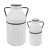 Decorative Metal Iron Vase with Ribbed Base and Side Handles - Vintage-Inspired Cylindrical Silhouette for Eye-Catching Display and Timeless Accent Decor-1500396970