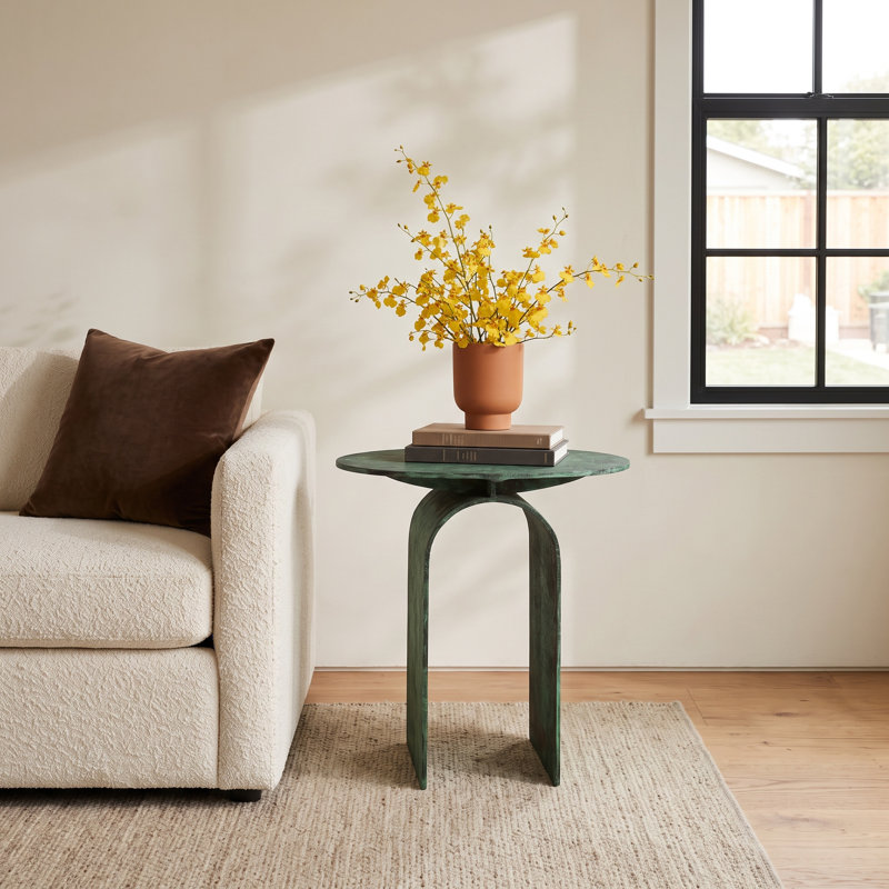 Patina Metal End Table