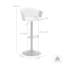 Tabourets de bar réglables crème, design moderne en bois de noyer pour la cuisine