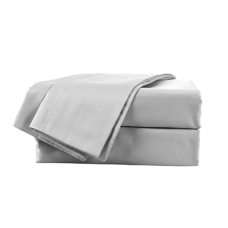 Martex Brrr Solid Twin XL Soft Gray Sheet Set, Soft Gray, Twin XL (39x80)