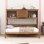 Lit escamotable 1 place en bois avec station de charge et tablettes-458852044