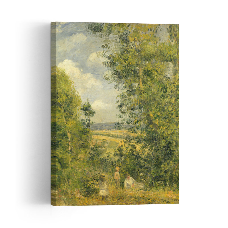 Un repos dans la prairie, 1878. Impression d'art mural contemporain abstrait impressionniste représentant un paysage d'été.