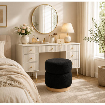 Tabouret rond rembourré
