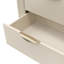 Commode à 5 tiroirs Portrait avec éclairage DEL - Blanc albâtre