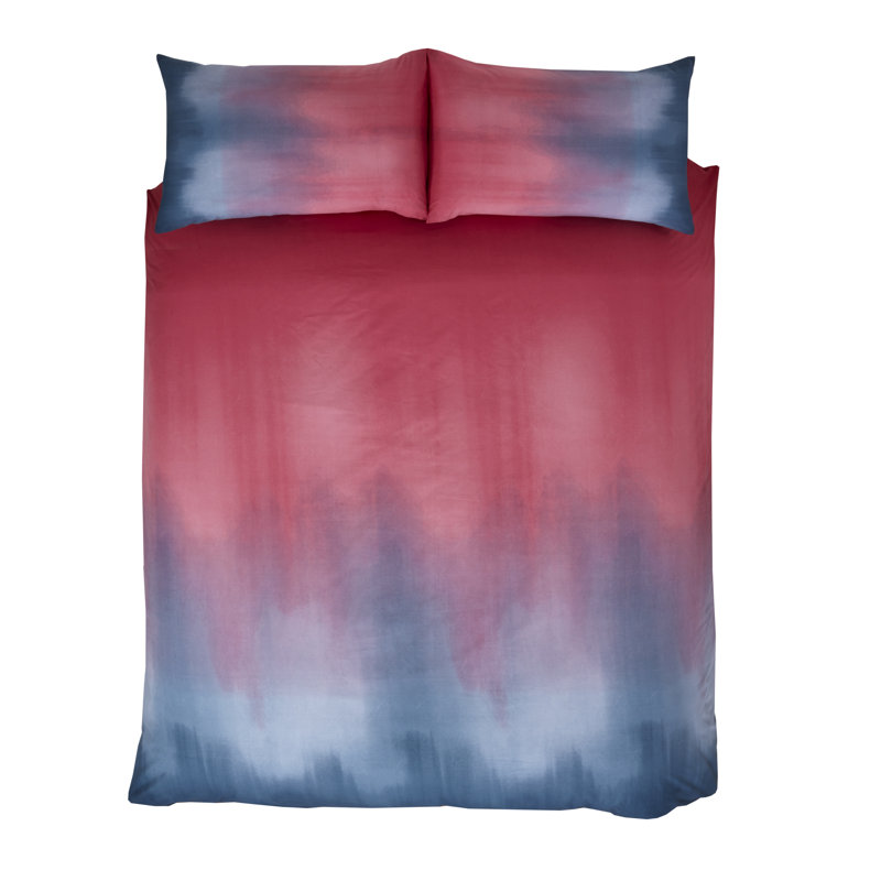 Braylsham Ombre Duvet Cover Set, Kingsize - 2 Standard Pillowcases, Red/Blue