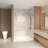 44-48" X 76" H Frameless Sliding  Shower Door, 5/16" (8Mm) Clear Tempered Glass, Stainless Steel Frame,Brushed Nickel-122520479