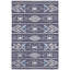 Dharma Blue Handwoven Indoor/Outdoor Rug-1173459847
