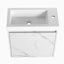 Meuble-lavabo mural flottant 20 po avec lavabo en résine et porte d'armoire à fermeture en douceur