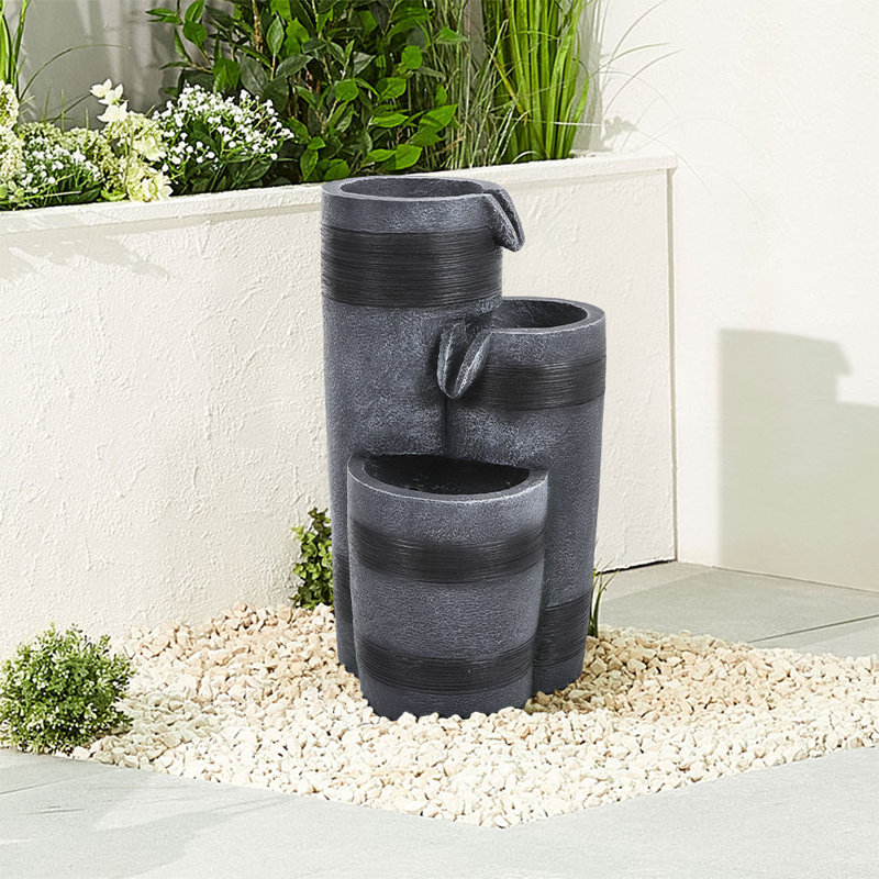 Outdoor Cascade Fountain with Lights