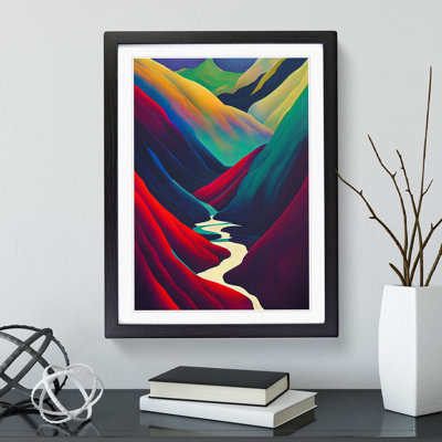 Colourful River Landscape No.2 - Single Picture Frame Print