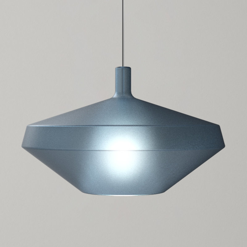 MOM 1 - Light Pendant, Titanium, Blue Metal Avio Glass