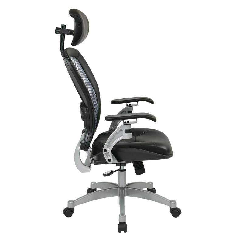 Platinum Executive High-Back Swivel Chair with Leather & Mesh