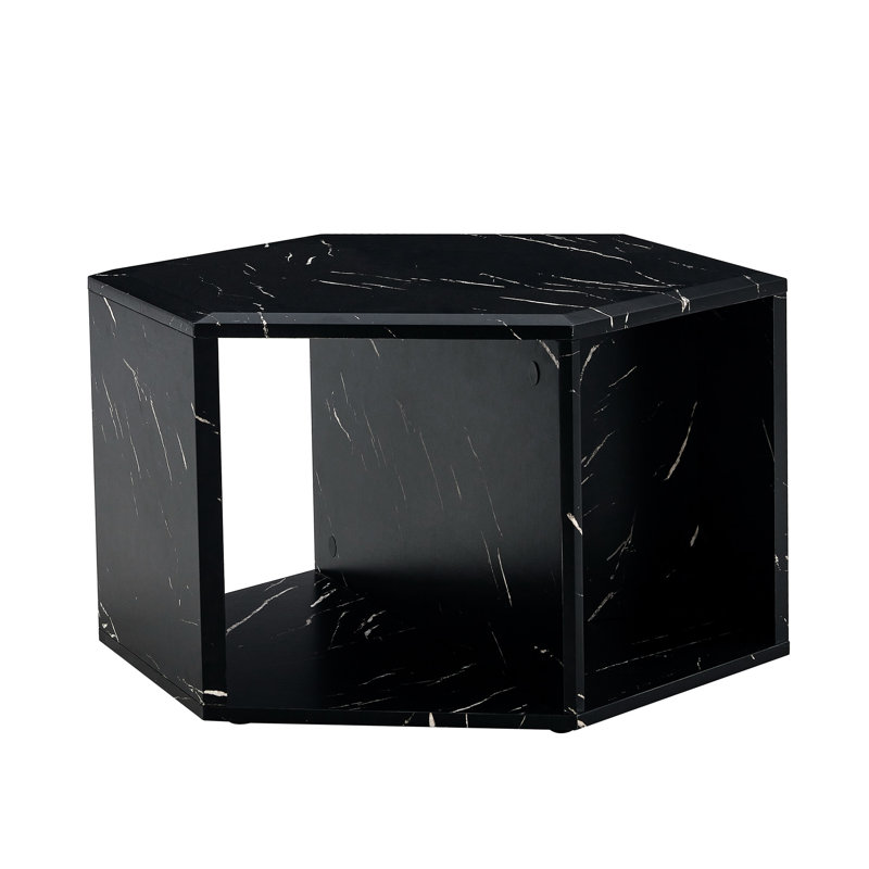 Table basse Hexagonal, H 14,08 po x L 25,16 po x l 21,84 po