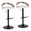 Tabouret de bar réglable Laurenzio avec repose-pieds arrondi en T-758589266-789590283