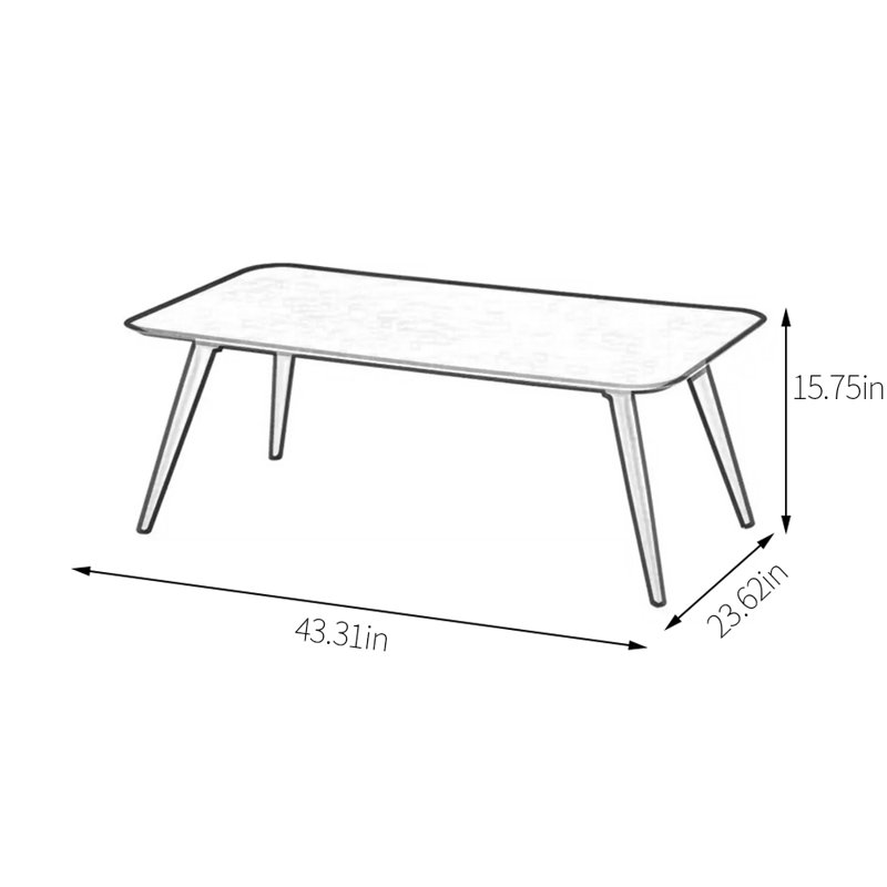 Table basse d'extérieur Mikelia, Noir, Noir