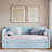 Upholstered Daybed With Trundle And Wood Slat-1188589982
