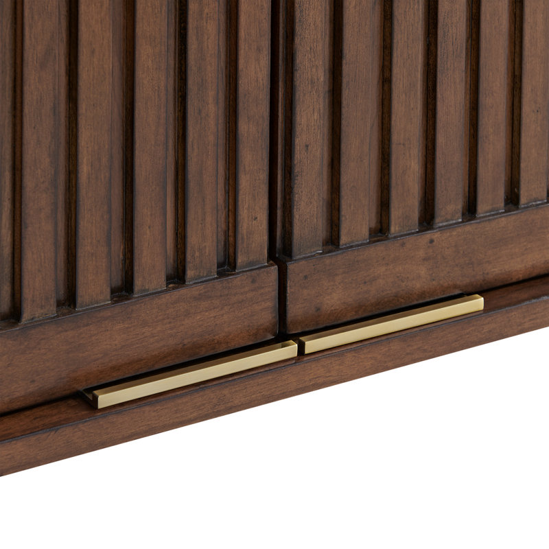 Through Lines Wall Mounted Bathroom Wall Cabinet, Brown