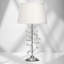 Waukon 59cm Crystal Glass Leaf Chrome Table lamp