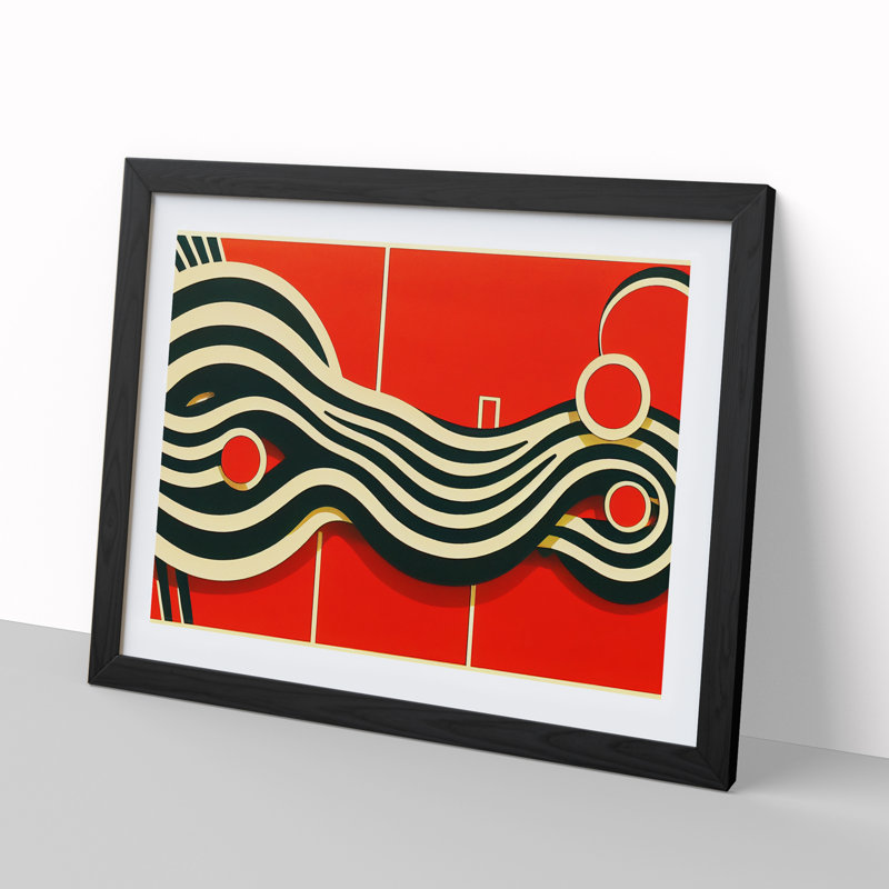 Intoxicating Modern Abstract - Framed Print, Black, 34cm H x 46cm W x 2cm D