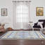 Tapis mohair traditionnel noué à la main bleu-53537960