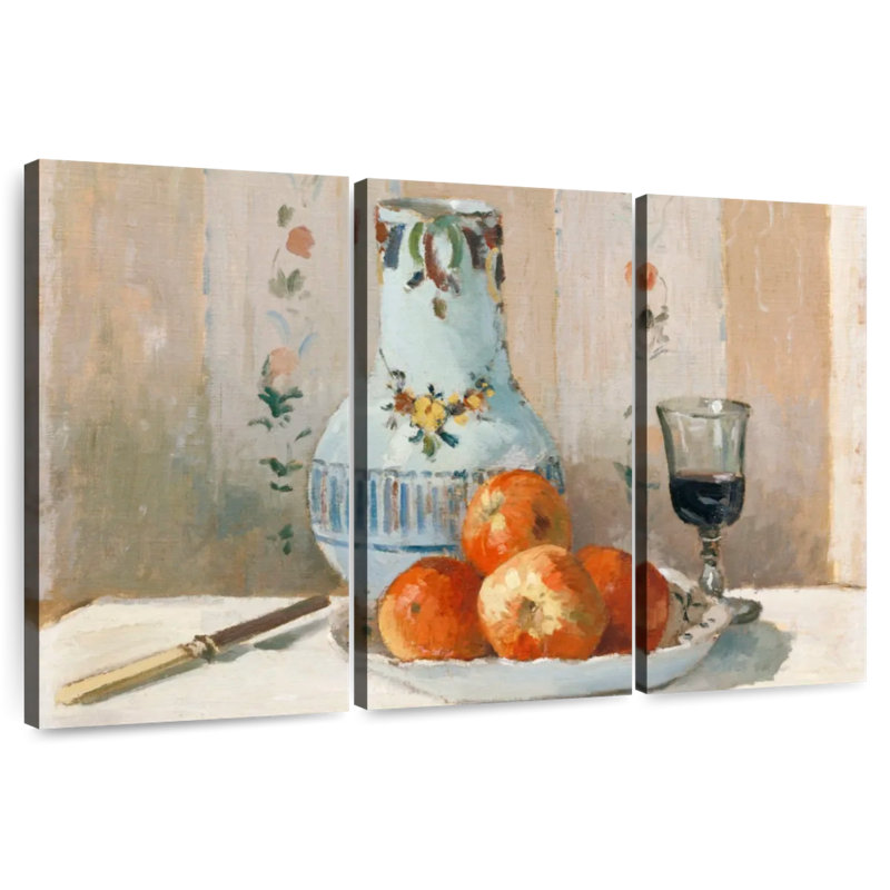 Yarlin nature morte avec pommes et pichet 1872, H 20 po x l 33 po