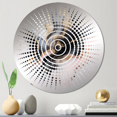 Miroir mural noir cercles éclaboussés