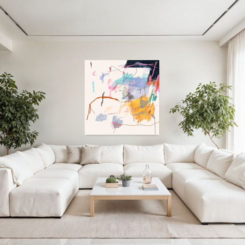 Art abstrait fragile et contemporain, H 48 po x l 48 po
