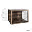 Meuble pour chien en bois avec portes doubles - Cage intérieure sécuritaire pour animaux de compagnie