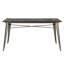 Solid Wood Top Metal Base Dining Table-1052213571