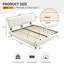 Structure de lit, tête de lit capitonnée avec un coussin extra-large, lit plateforme en chenille avec support double en lattes de métal et de bois, solide et stable, silencieux-670503278-670503264