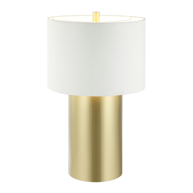 Lampe de table Secret Agent, Or peint, Blanc